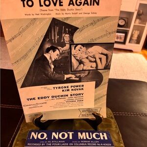 "To Love Again," and No not much VTG sheet music